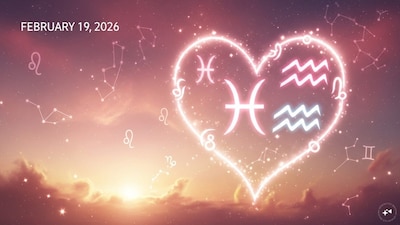 Love Horoscope Today, February 19, 2026, Know daily relationship horoscope for zodiac signs. (AI generated image)