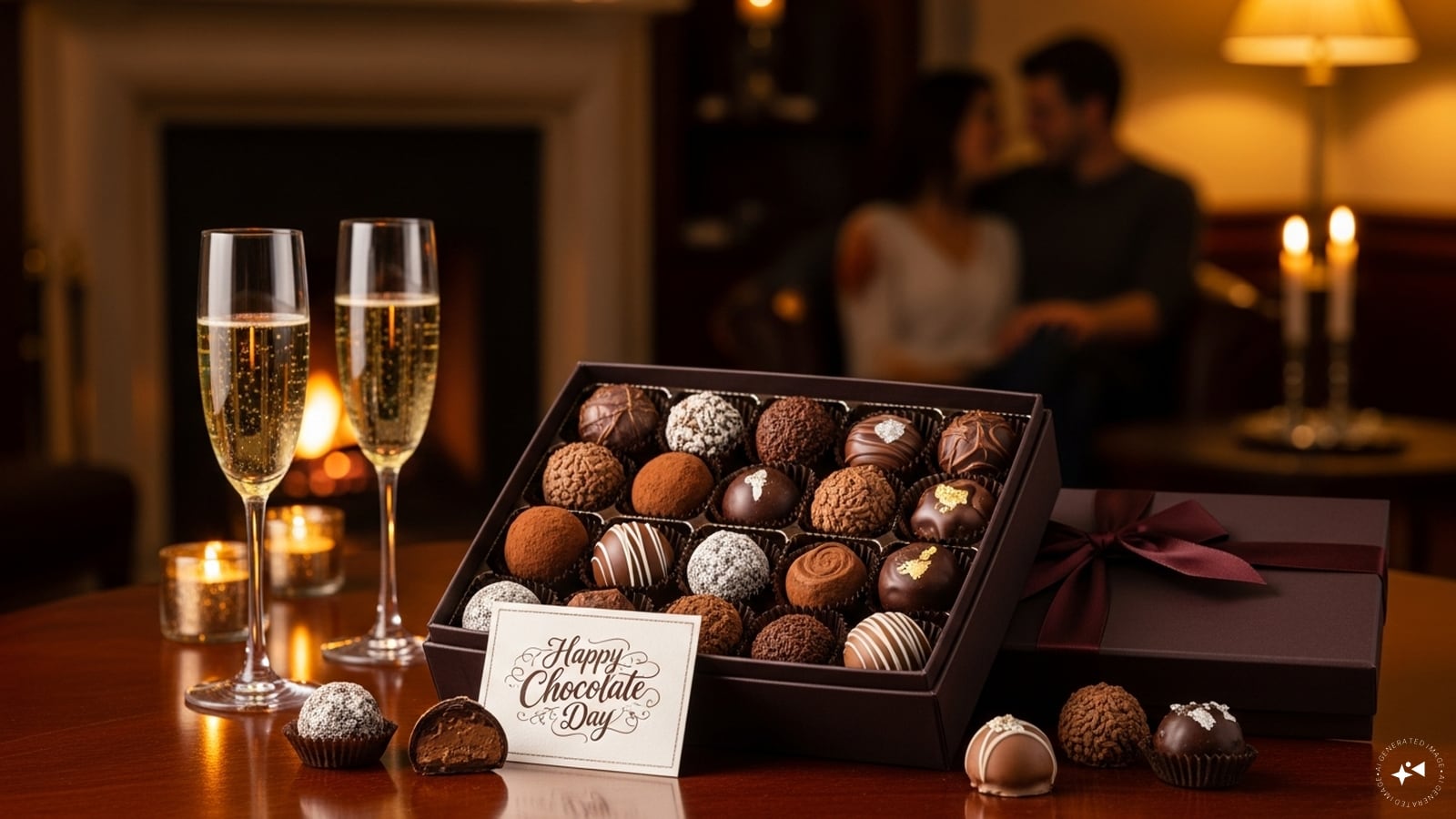  Luxury Chocolate Truffles: Luxury chocolate truffles are rich, smooth, and undeniably indulgent. Their melt-in-the-mouth texture and elegant packaging make them ideal for pampering your partner and turning Chocolate Day into a truly decadent, unforgettable experience filled with romance, surprise, and pure joy always.
