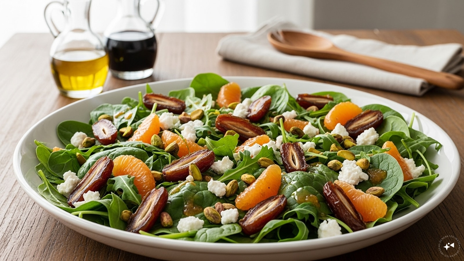  Date Salad Toppings: Add sliced dates to green salads or grain bowls. They pair well with nuts, cheese, citrus fruits, and leafy greens. Dates bring a natural sweetness, contrast textures, and boost nutrient content, making everyday salads more flavourful and satisfying.