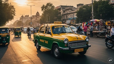 The app will be available on both Android and iOS, and can book different vehicle types from autos and bike taxis to AC, non-AC and XL cabs. (AI-Generated Image)