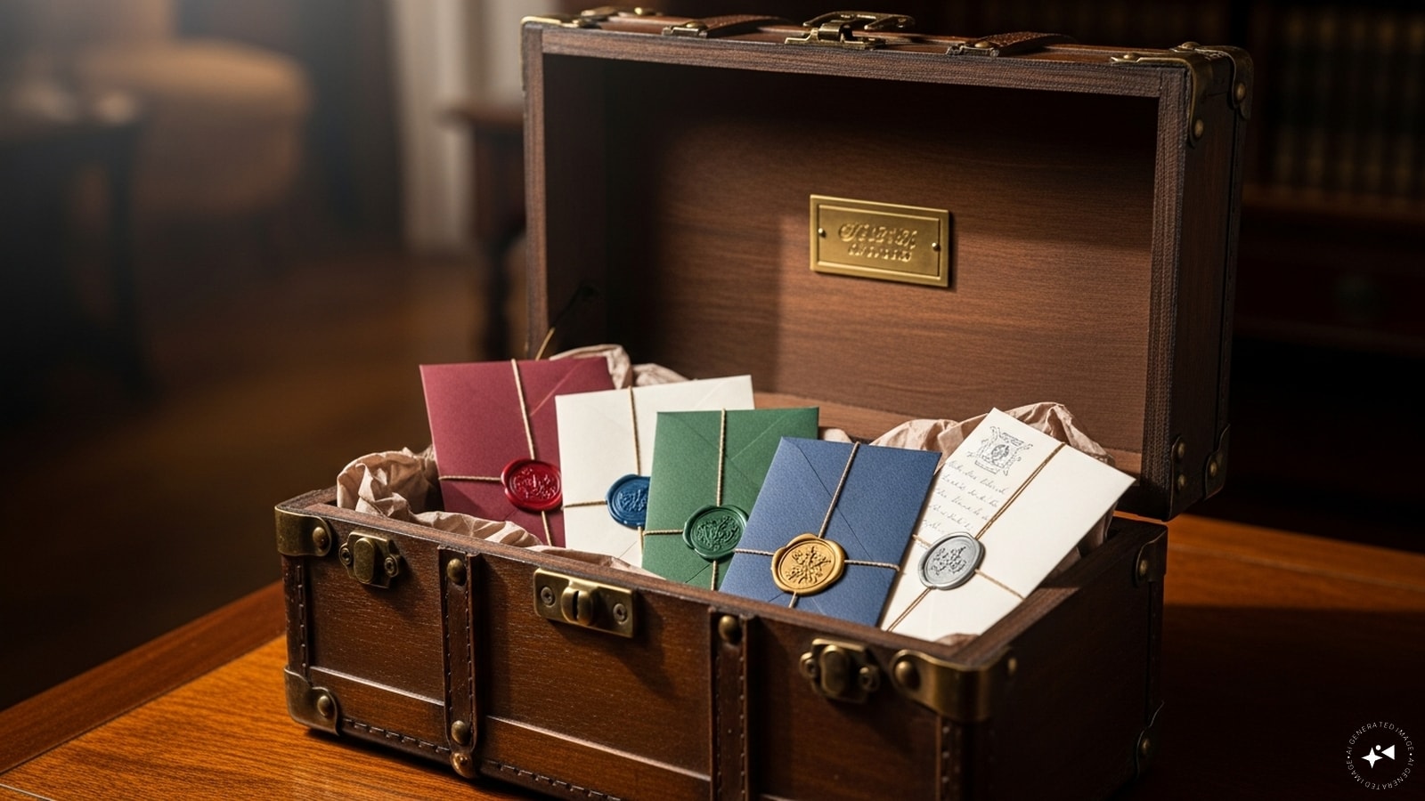 Heritage-Inspired Time Capsule Trunk: Gift a handcrafted vintage trunk filled with five sealed letters, each intended to be opened on a future milestone anniversary. It is a romantic promise of longevity, showing her that you are already looking forward to your life together.