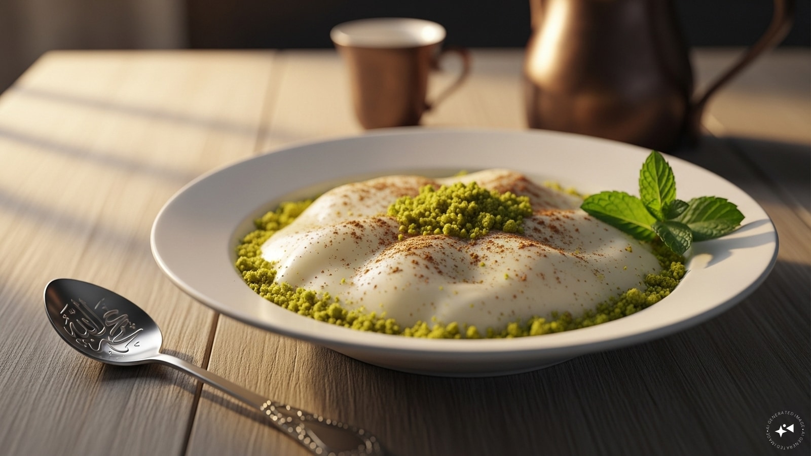 Mahalabia: This delicate milk pudding is thickened with rice flour or cornstarch. Infused with rose or orange blossom water and garnished with slivered pistachios, it serves as a cooling, elegant, and aromatic palate cleanser.