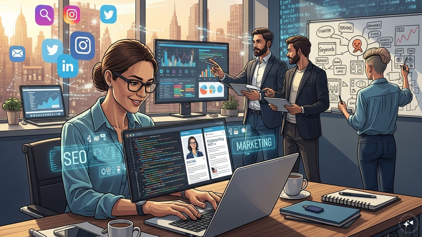  Digital Marketing: In the digital age, companies need experts to manage their online presence. This career uses your writing and analytical skills to create campaigns and SEO-friendly content. It’s a fast-growing field with roles in copywriting, brand management, and digital advertising.