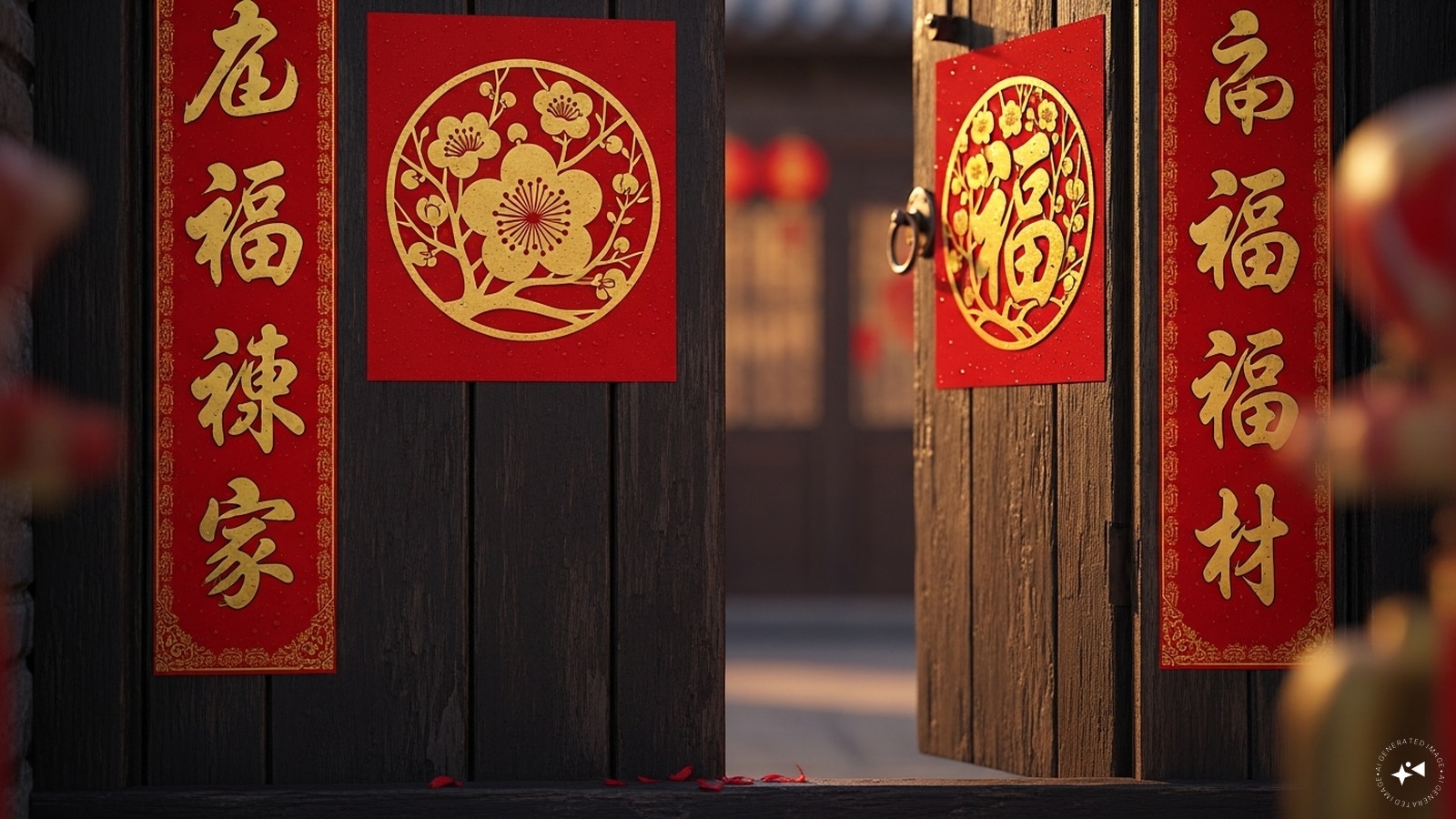 Spring Couplets: Paste red and gold couplets on doorways or walls. These handwritten or printed phrases express wishes for wealth, health, and happiness. They bring a traditional touch and set a positive tone for the year ahead while honouring cultural heritage.