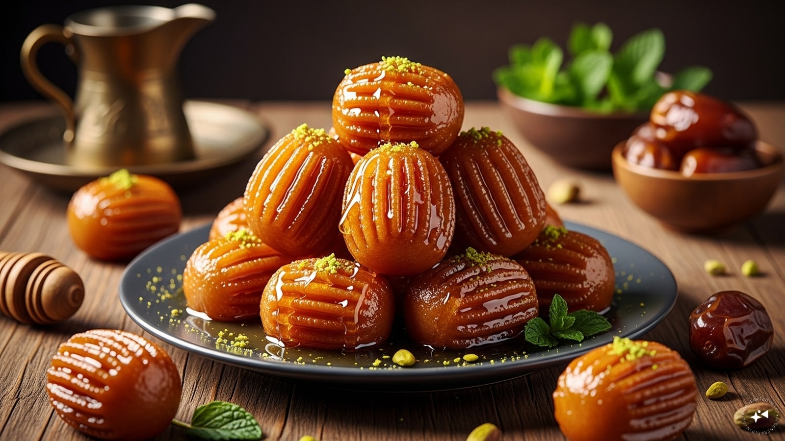 Balah Al Sham: Resembling dates in shape, these "Sweets of the Levant" are ridges of fried choux pastry. They are defined by a crisp, golden shell and a soft, airy interior, typically soaked in saffron-scented syrup or split open and stuffed with cream.