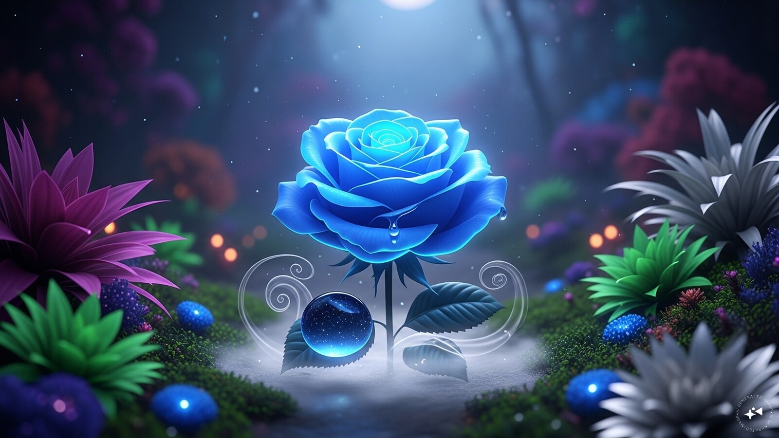  Blue Rose: Since blue roses don't occur naturally, they represent the unattainable and the mysterious. They are perfect for expressing a love that feels like a beautiful dream or for telling someone they are unique, extraordinary, and truly one of a kind.