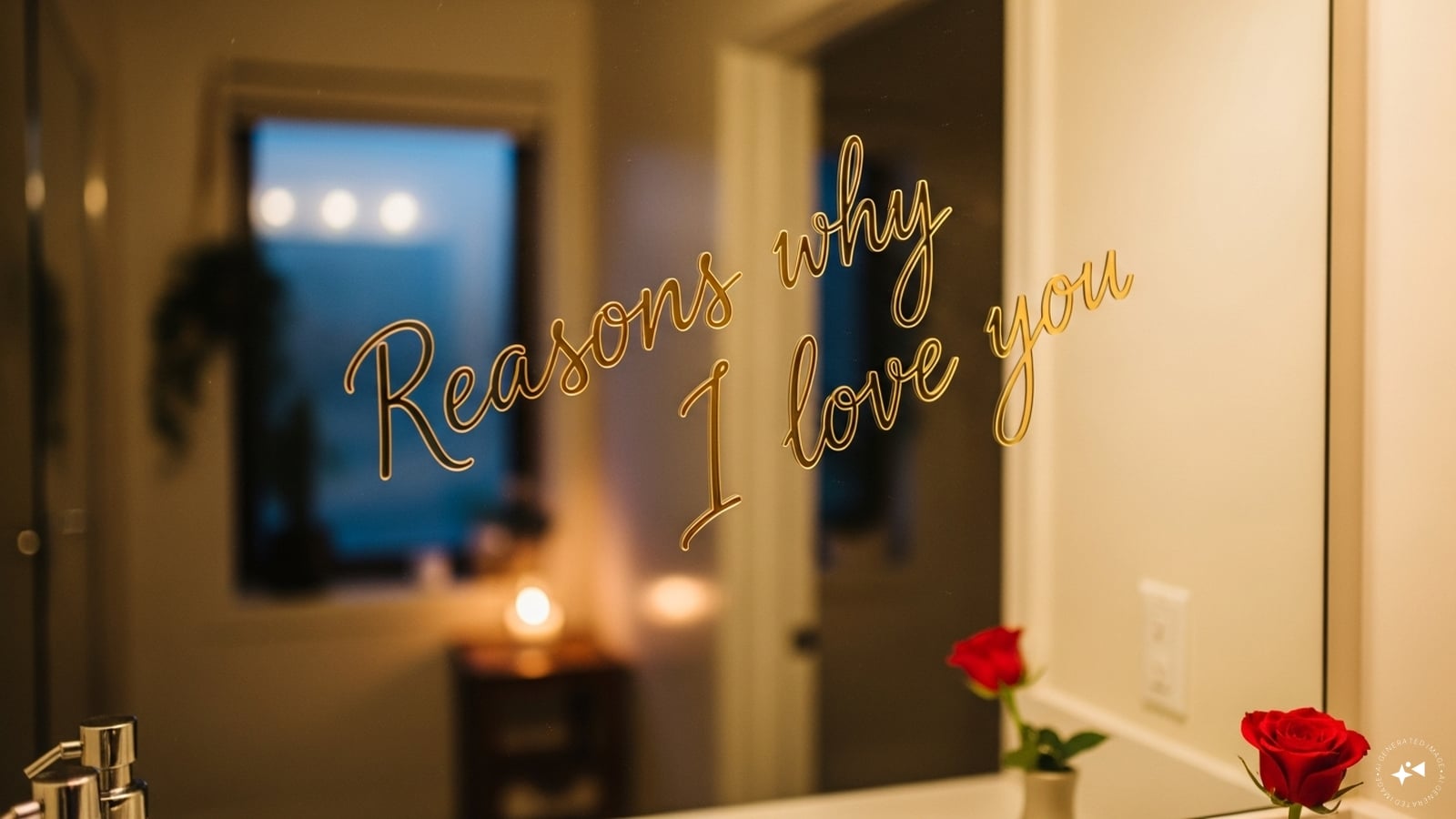 Mirror Message Decals: Use removable gold vinyl to write "reasons why I love you" on your bathroom or hallway mirrors. It’s a simple, reflective surprise that greets your partner with immediate, heartfelt warmth.