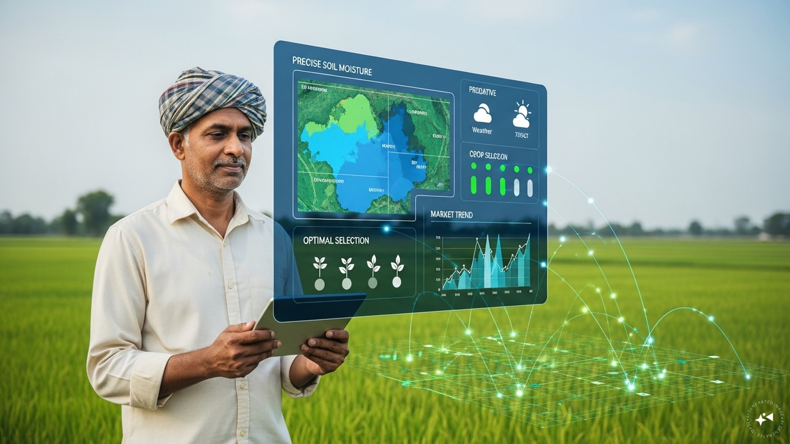 Bharat Vistar, short for Virtually Integrated System to Access Agricultural Resources, is envisioned as a digital ecosystem that integrates farmer data, soil records, and crop practices recommended by the Indian Council of Agricultural Research (ICAR). By combining these datasets with advanced AI algorithms, the platform will generate personalized advisories for farmers. These advisories will cover a wide range of areas including crop selection, soil health management, pest control, irrigation scheduling, weather forecasts, and even market trends. The goal is to ensure that farmers receive actionable insights in real time, in their own language, and tailored to their specific conditions. Bharat Vistar, short for Virtually Integrated System to Access Agricultural Resources, is envisioned as a digital ecosystem that integrates farmer data, soil records, and crop practices recommended by the Indian Council of Agricultural Research (ICAR). By combining these datasets with advanced AI algorithms, the platform will generate personalized advisories for farmers. These advisories will cover a wide range of areas including crop selection, soil health management, pest control, irrigation scheduling, weather forecasts, and even market trends. The goal is to ensure that farmers receive actionable insights in real time, in their own language, and tailored to their specific conditions.
