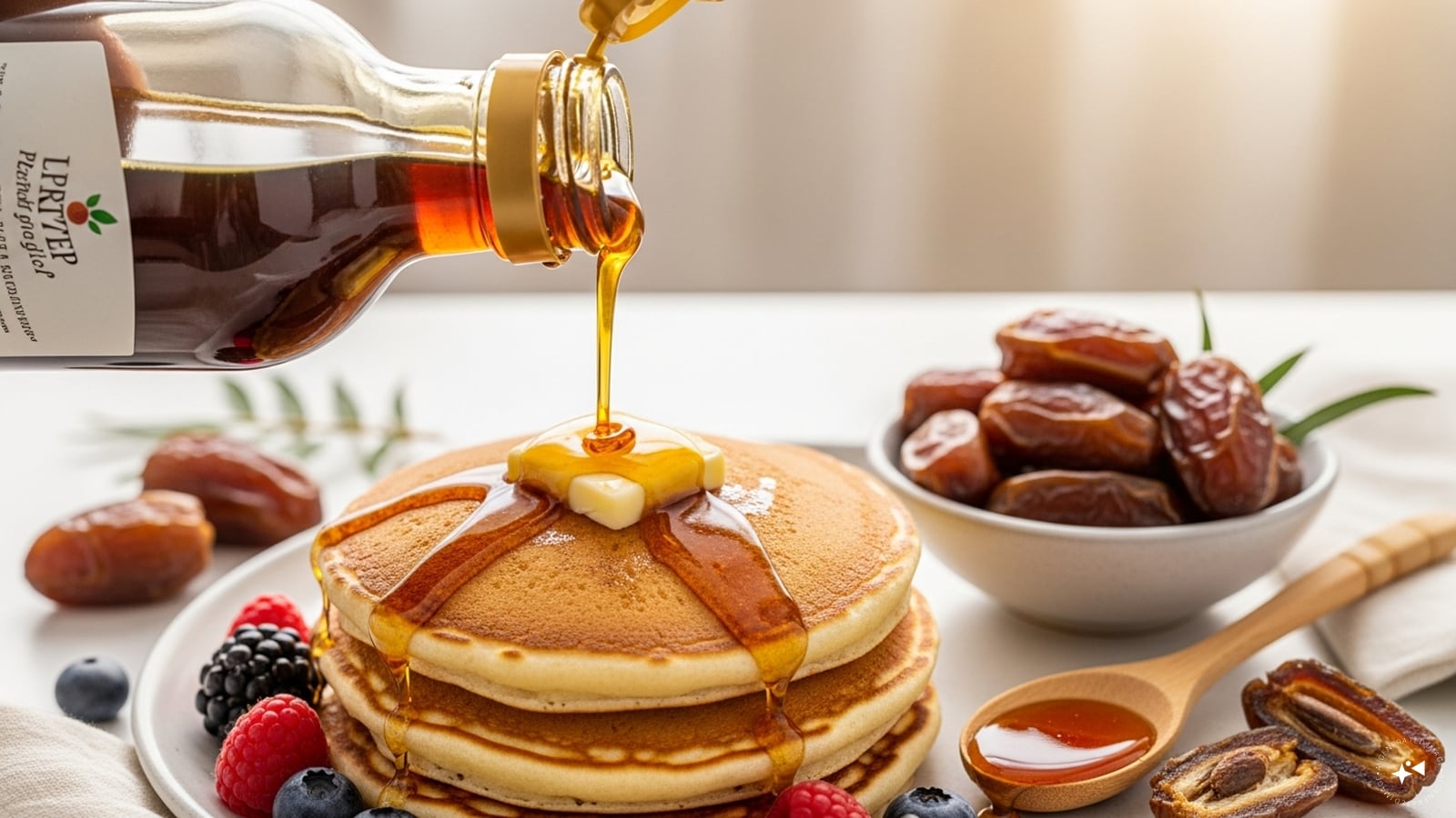  Date Syrup: Blend dates into a smooth paste or syrup to use as a sweetener for pancakes, desserts, or beverages. Date syrup is a healthier alternative to refined sugar, adding minerals, natural sweetness, and a rich, caramel-like taste to dishes.