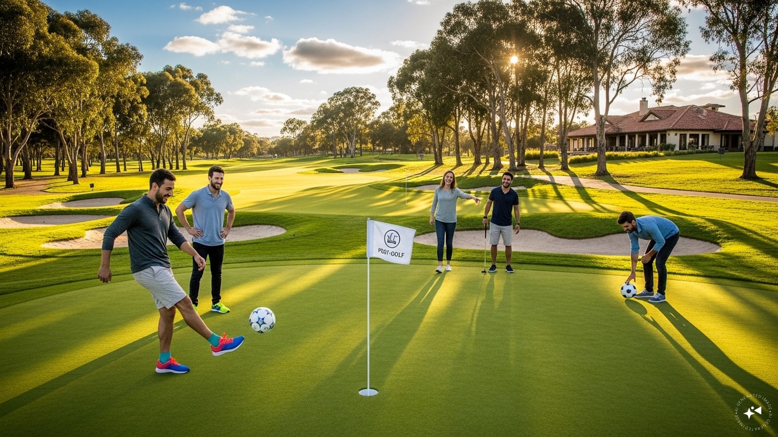 Foot-Golf Adventure: Try a unique sport like Foot-Golf, which combines soccer and golf. Instead of clubs, you use your feet to kick the ball into oversized holes. It's a fun and active way to spend the day outdoors with your best friends. Foot-Golf Adventure: Try a unique sport like Foot-Golf, which combines soccer and golf. Instead of clubs, you use your feet to kick the ball into oversized holes. It's a fun and active way to spend the day outdoors with your best friends.