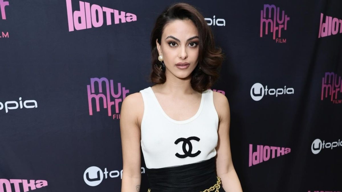 Camila Mendes Pairs Chanel Tank With Sheer Midi Skirt For New York Premiere Of ‘Idiotka’