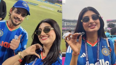 Ishan Kishan with Payal Gaming after India vs Pakistan T20 World Cup 2026 match in Colombo.