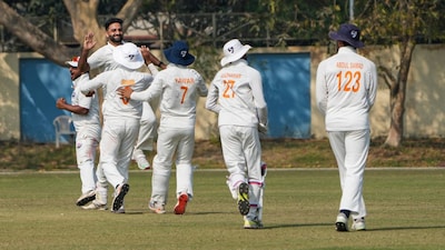 Auqib Nabi took nine wickets in the match. (PTI Photo)