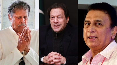(From left) Kapil Dev, Imran Khan and Sunil Gavaskar (PTI Photo)