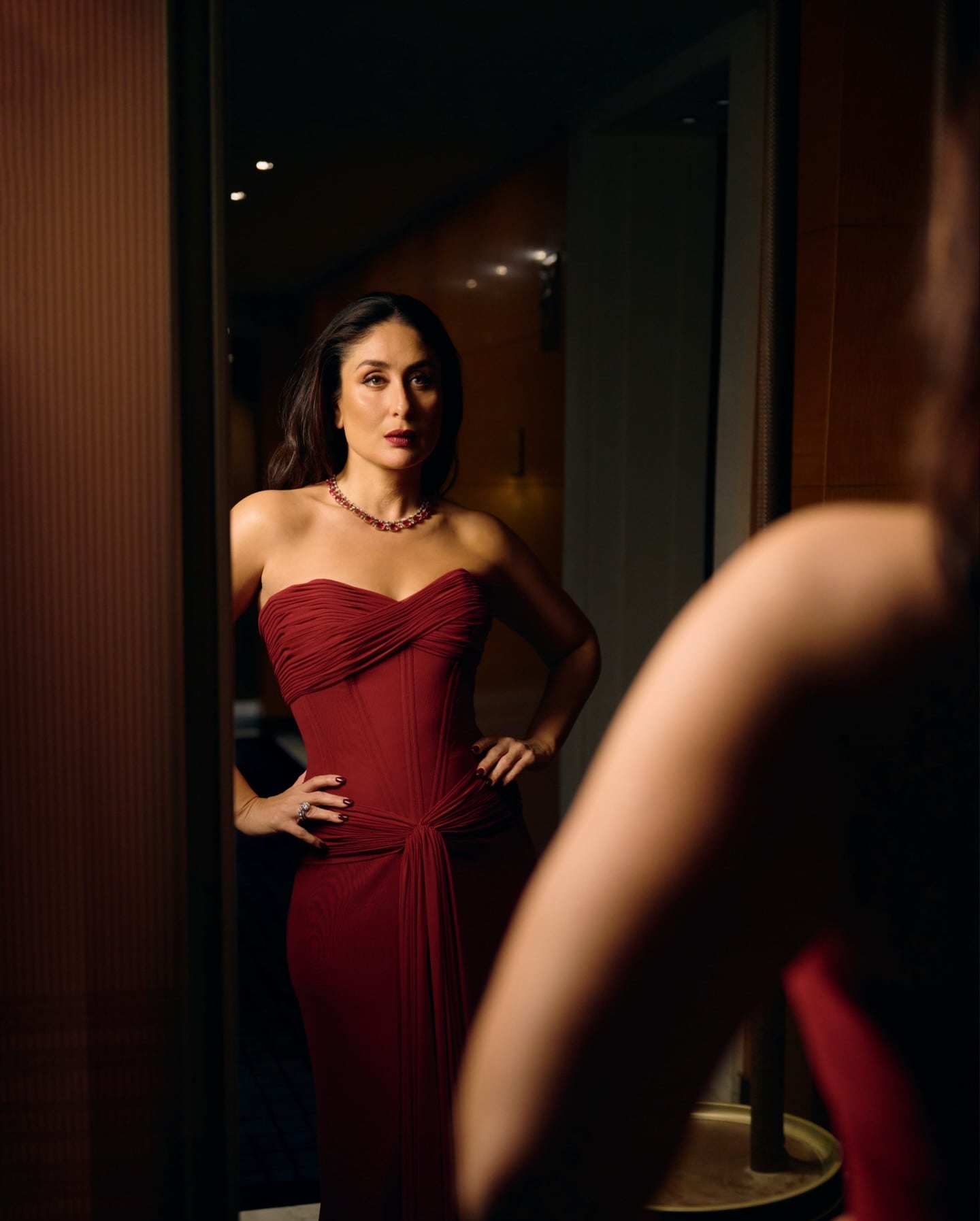 knee length dresses for ladies Kareena Kapoor Kaftan Dress – Label DC