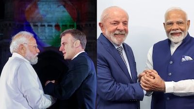 New Delhi is hosting two leaders who encapsulate very different faces of global power: Macron’s visit from 17 to 19 February has already started. Lula landed today. (Image: PTI)