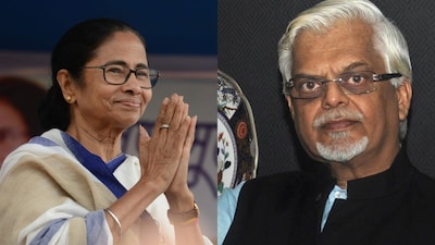 Mamata Banerjee (Left) and Former media adviser to Prime Minister Manmohan Singh, Sanjaya Baru (Right)