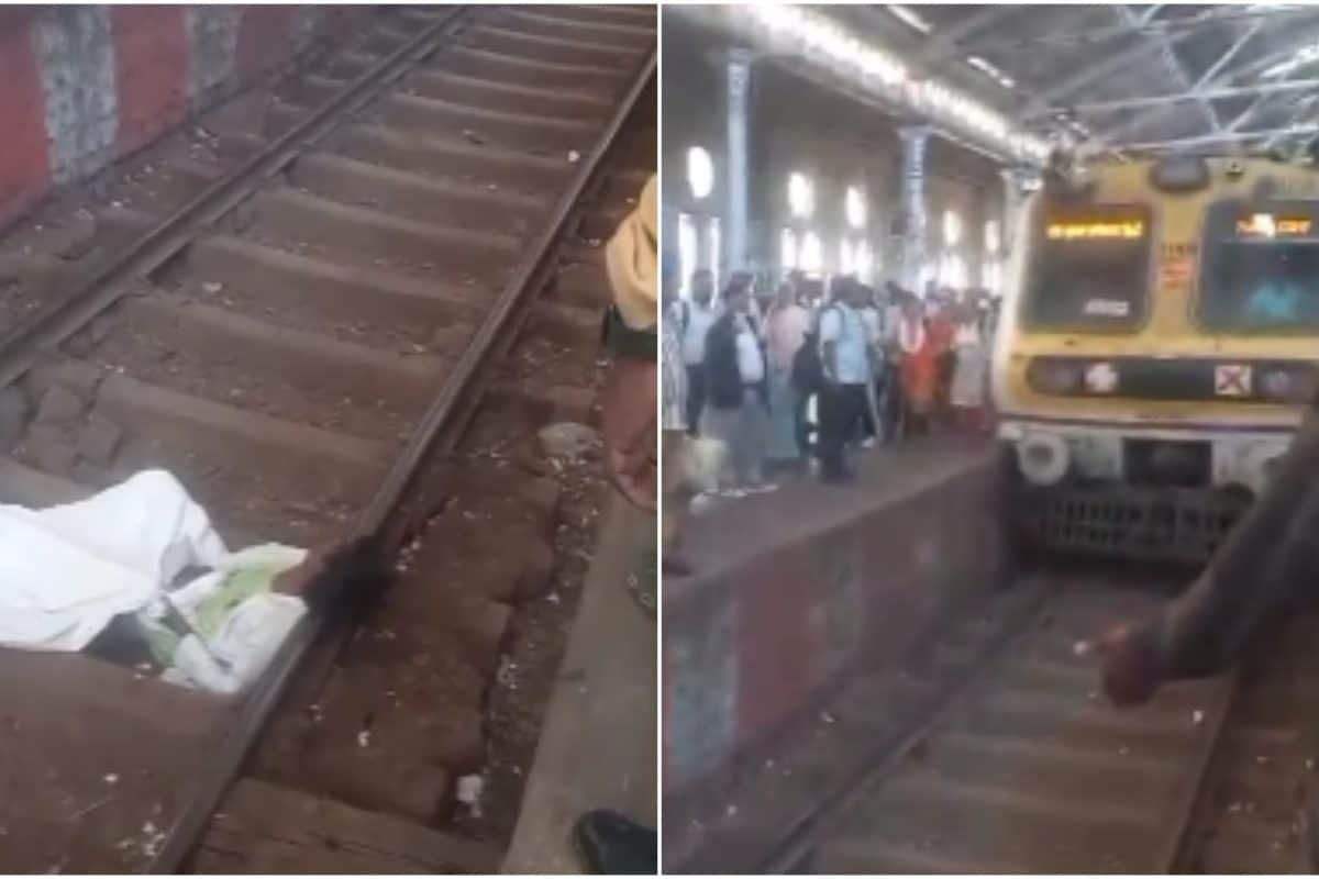 Drunk Man Snoozes On Mumbai Railway Tracks As Train Approaches, Case Filed | Video