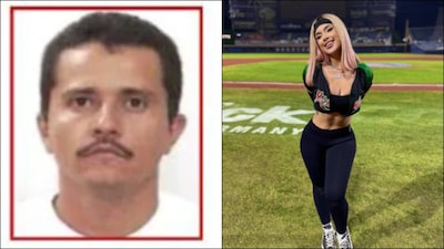 OnlyFans model Maria Julissa (R) was rumoured to be one of El Mencho's girlfriends. (Instagram)