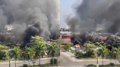 Travellers and residents were forced to shelter in place as buses were set on fire and roads blocked.