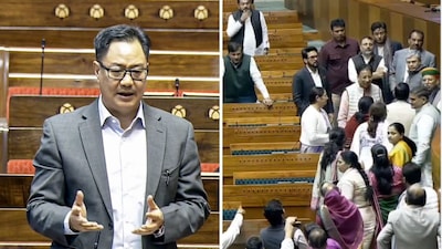 Kiren Rijiju (left) shared the visuals of February 4 showdown. (X)