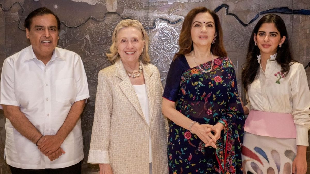 Mukesh And Nita Ambani Host Hillary Clinton At Their Home In Mumbai