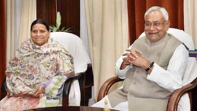 Bihar Chief Minister Nitish Kumar with RJD senior leader Rabri Devi. (PTI file photo)