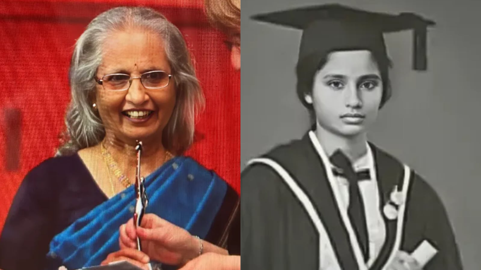 Born in 1938 in Thayyur, a small village in Kerala, Radha grew up during the British Raj in an environment with very limited resources. Her village did not even have electricity. She studied under kerosene lamps, yet showed exceptional academic potential from a young age. As the fourth of five children, she stood out early as a focused and determined student.