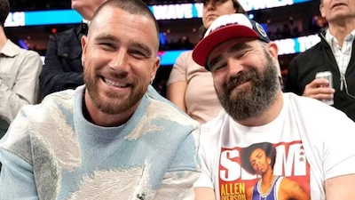 Jason Kelce could not stop laughing before checking if Travis kelce was okay.(Photo Credit: Instagram)