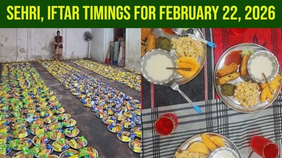 Ramadan 2026 Timetable: Here are the Sehri and Iftar timings for February 22, 2026 in major cities in India.