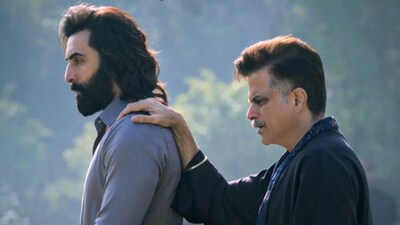 Anil Kapoor and Ranbir Kapoor in Animal.