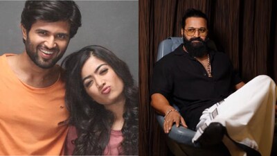 Rishab Shetty reacts to Rashmika Mandanna wedding question.