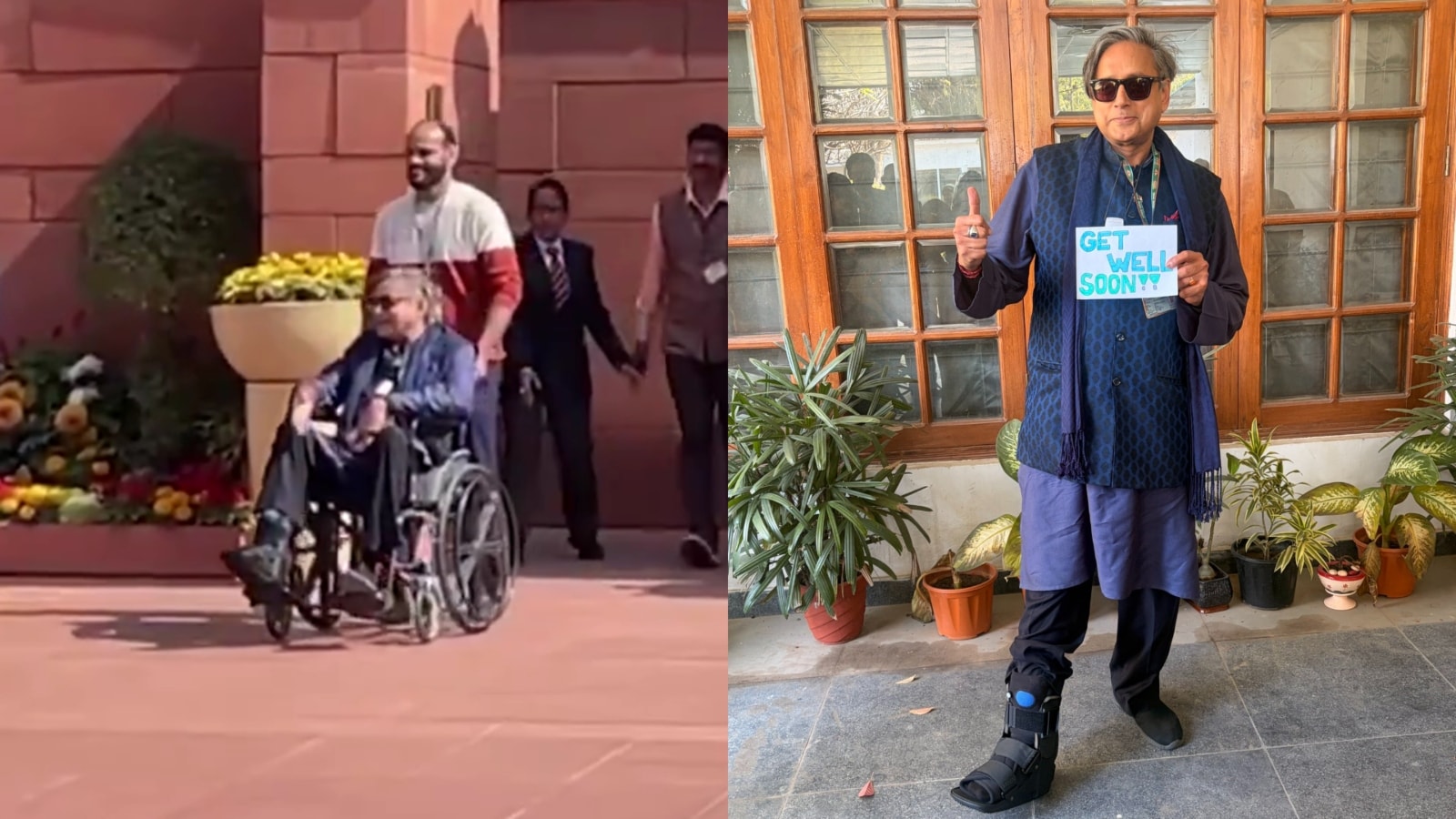 Congress MP Shashi Tharoor suffered a fall in Delhi on Wednesday, February 4. The Thiruvanthapuram MP was talking on his mobile phone when he tripped and fell. Samajwadi Party chief Akhilesh Yadav and Congress MP Imran Masood helped Tharoor get back on his feet. In a post on X, Tharoor’s office revealed that he had suffered a fracture and would continue with parliamentary work and other engagements. 