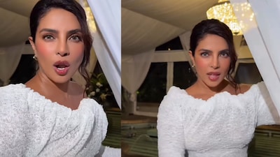 Priyanka Chopra stunned in a sculpted white off-shoulder gown(Photo Credit: Instagram)