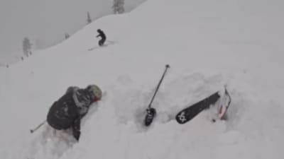 Skiers wanted people to understand that deep snow can be dangerous.(Photo Credit: Instagram/carson.schmidt10)