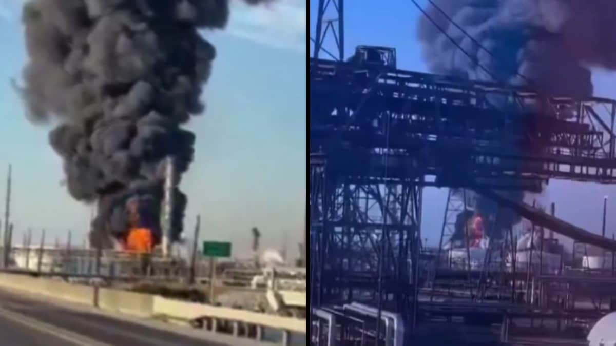 Fire Erupts At Oil Refinery In Texas After Loud Blast, Video Shows Plumes Of Black Smoke
