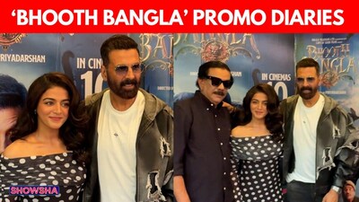Akshay Kumar, Wamiqa Gabbi, Priyadarshan Promote ‘Bhooth Bangla’ at Ekta Kapoor’s Bungalow