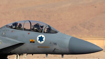 Israeli air force pilots are seen inside the cockpit of a F15 aircraft. (Image: Reuters)