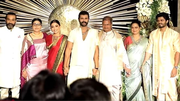 Rashmika Mandanna And Vijay Deverakonda Arrive For Their Reception With Family Rashmika Mandanna And Vijay Deverakonda Arrive For Their Reception With Family