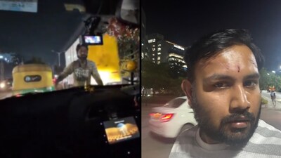 The accused auto driver (L); Shriraj Bhardwaj