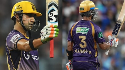 Ajinkya Rahane breaks Gautam Gambhir's reocrd of highest score by KKR captain vs MI. (Picture Credit: AFP, AP)
