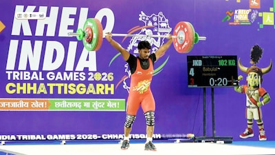 Babulal Hembrom at the 2026 Khelo India Tribal Games