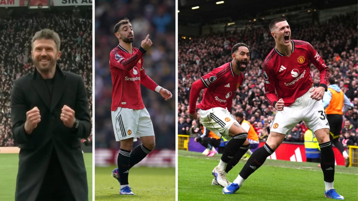 Sealed With A 'Jig'! Carrick Dances As Bruno Breaks Beckham's Record In Man Utd's 3-1 Win Over Villa