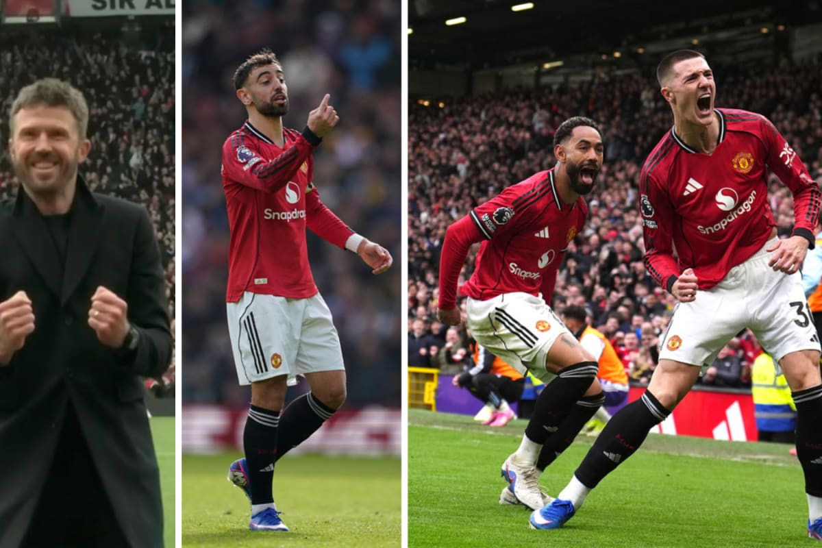 Sealed With A 'Jig'! Carrick Dances As Bruno Breaks Beckham's Record In Man Utd's 3-1 Win Over Villa