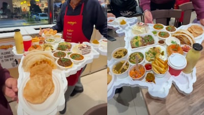 This viral India-shaped thali is as fun as it is filling.  (Photo Credit: Instagram)