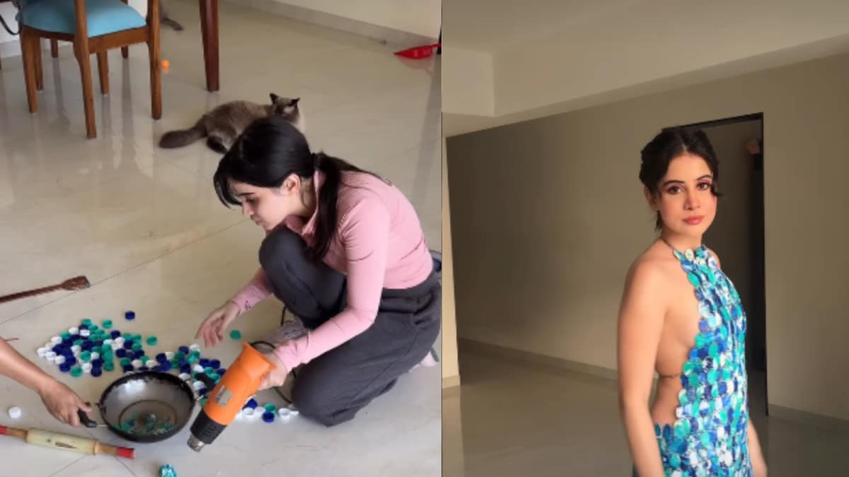 Uorfi Javed Turns Bottle Caps Into Haute Couture, Gets Big Love From ...