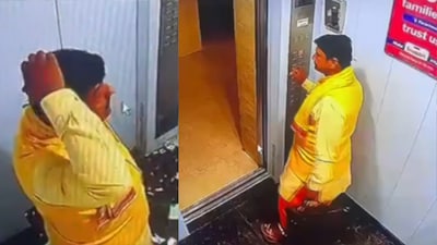 The CCTV clip has raised concerns over safety and maintenance in residential buildings. (Photo Credit: X)