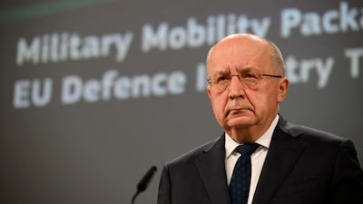 EU Commissioner for Defence and Space Andrius Kubilius. (AFP photo)