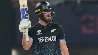 Finn Allen slams fastest 50 in T20 World Cup for New Zealand. (Picture Credit: AP)