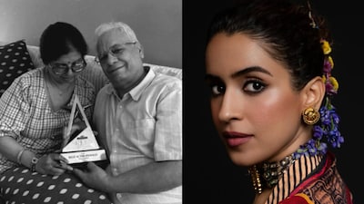 Sanya Malhotra celebrated her big win at the News18 Showsha Reel Awards.